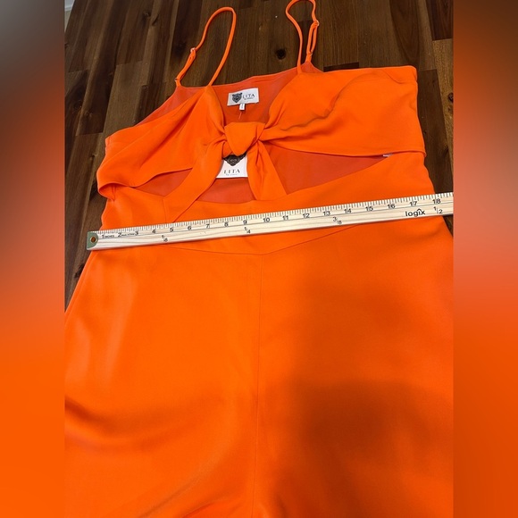 REVOLVE Lita by Ciara Tie Front Jumpsuit in Cherry Tomato Size XL New with tags - Picture 15 of 17